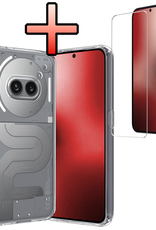 NoXx NoXx Nothing Phone (2a) Hoesje Siliconen Met Screenprotector - Transparant