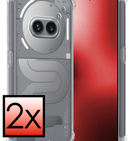 NoXx NoXx Nothing Phone (2a) Hoesje Shockproof - Transparant - 2 PACK