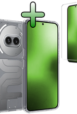 BASEY. BASEY. Nothing Phone (2a) Hoesje Siliconen Met Screenprotector - Transparant