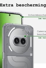 BASEY. BASEY. Nothing Phone (2a) Hoesje Siliconen Met Screenprotector - Transparant