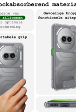 BASEY. BASEY. Nothing Phone (2a) Hoesje Siliconen Met Screenprotector - Transparant
