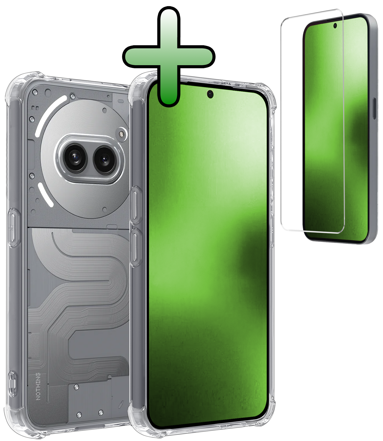 BASEY. BASEY. Nothing Phone (2a) Hoesje Shockproof Met Screenprotector