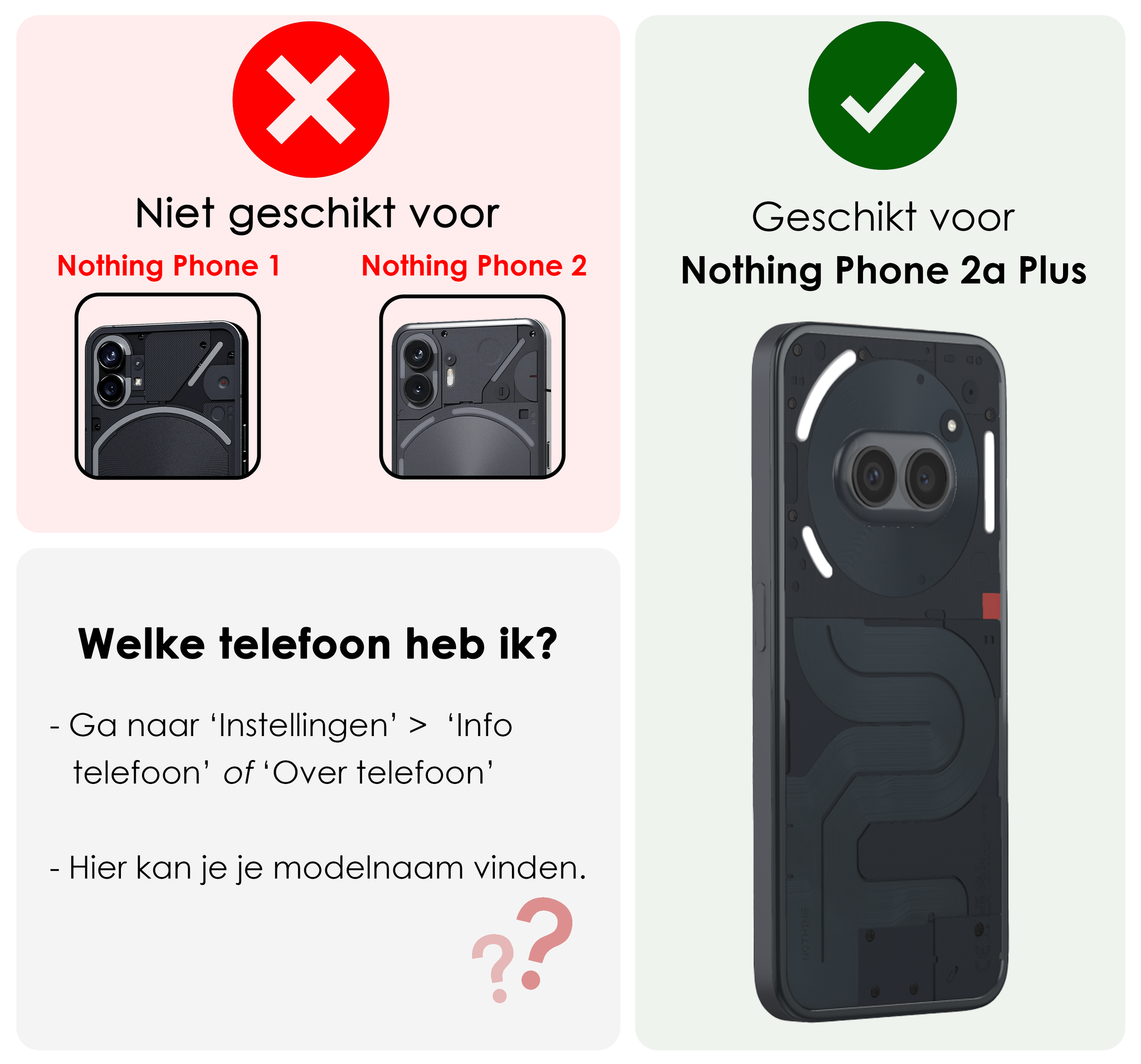 NoXx NoXx Nothing Phone (2a) Plus Hoesje Siliconen Met 2x Screenprotector - Transparant