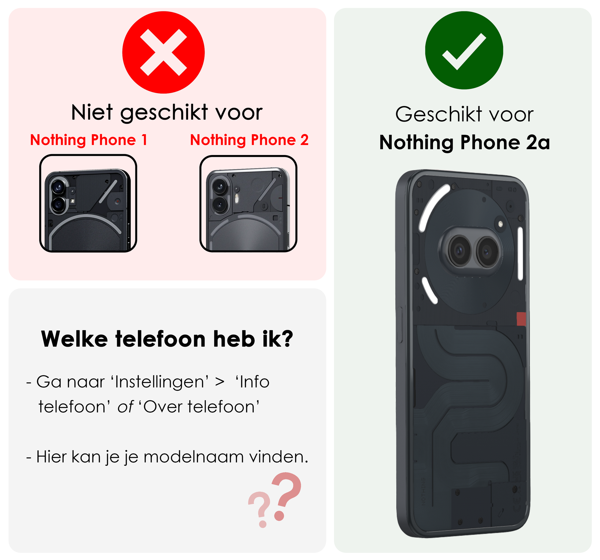 NoXx NoXx Nothing Phone (2a) Hoesje Shockproof - Transparant