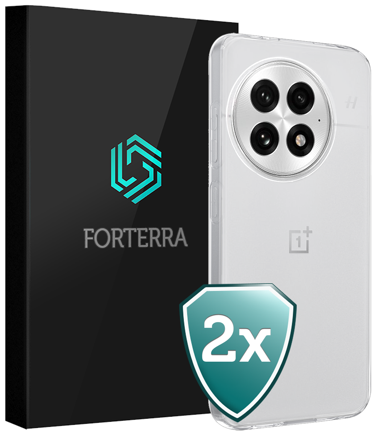 Forterra Forterra OnePlus 13 Hoesje Siliconen - Transparant - 2 PACK