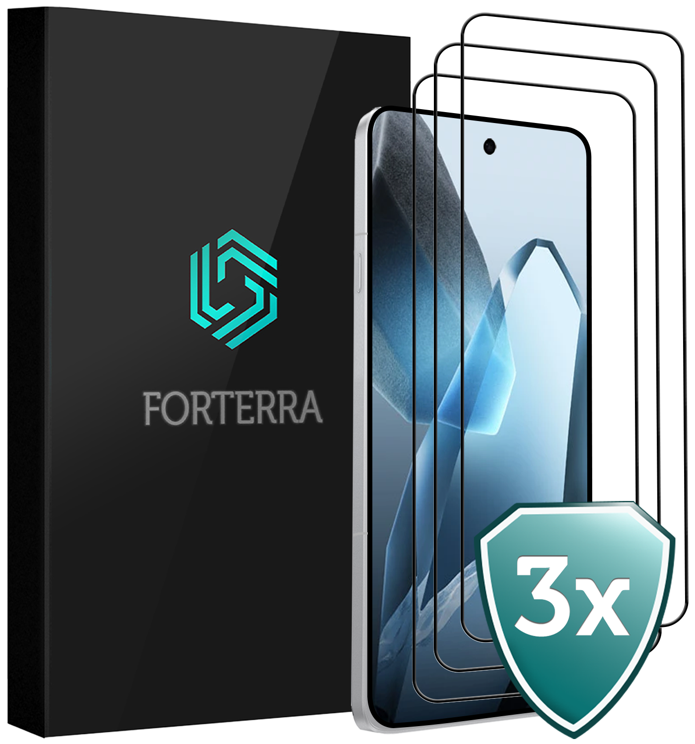 Forterra Forterra OnePlus 13 Screenprotector Full Cover - 3 PACK