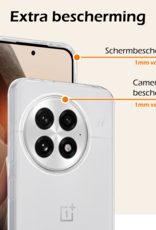 Nomfy Nomfy OnePlus 13 Hoesje Siliconen Met Screenprotector - Transparant