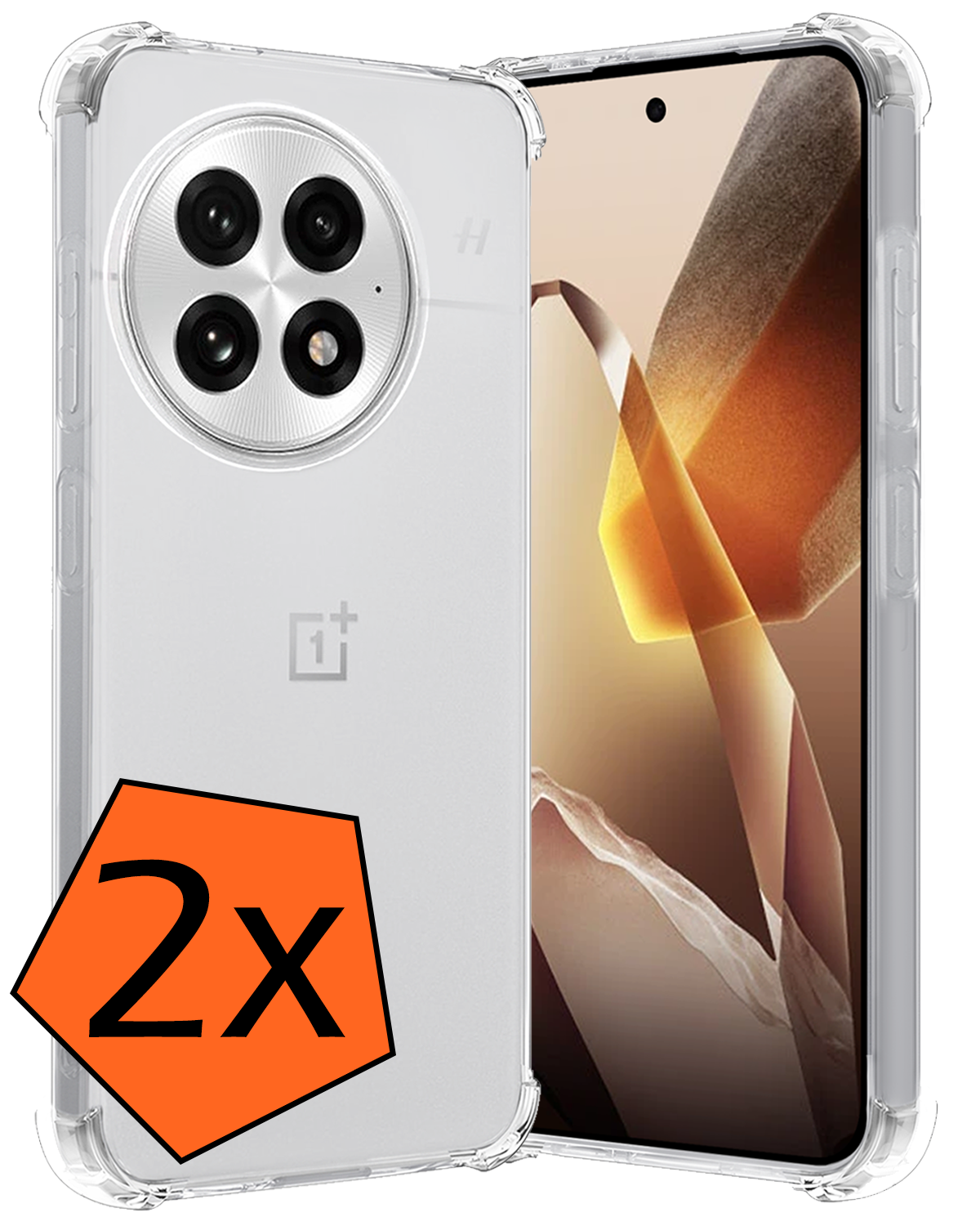 Nomfy Nomfy OnePlus 13 Hoesje Shockproof - Transparant - 2 PACK