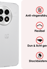 NoXx NoXx OnePlus 13 Hoesje Siliconen Met 2x Screenprotector - Transparant