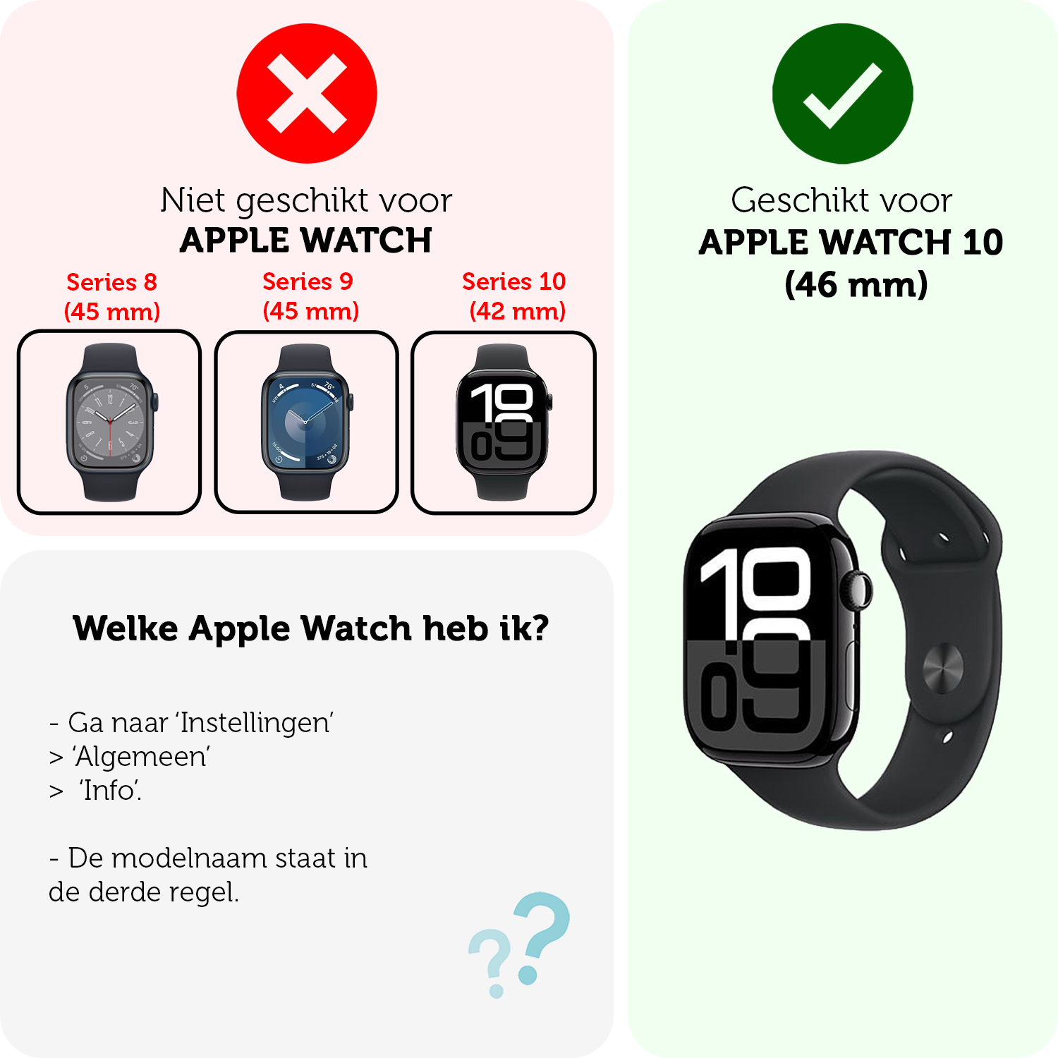 Forterra Forterra Apple Watch Series 10 Hoesje Siliconen Transparant - 46 mm