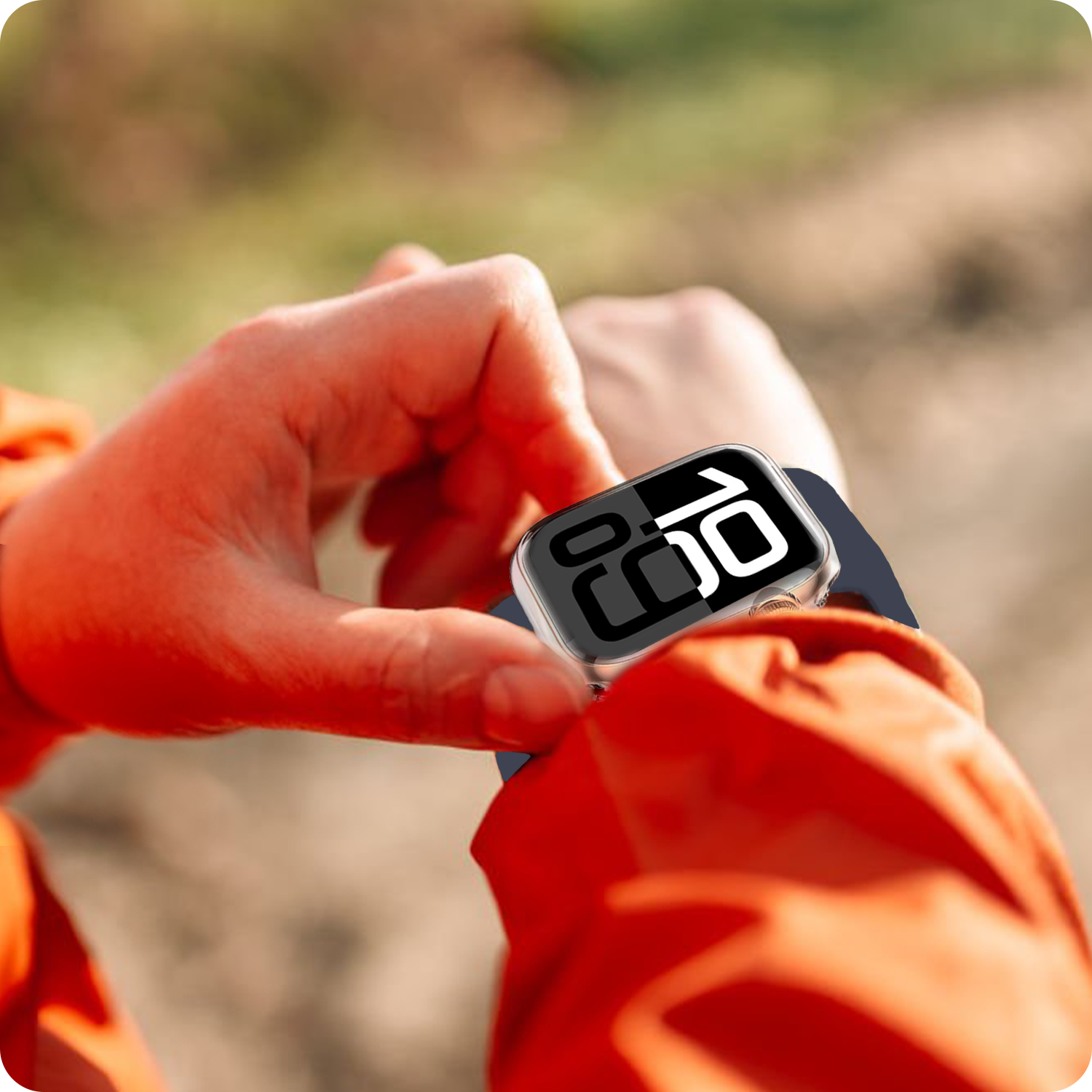 Nomfy Nomfy Apple Watch Series 10 Hoesje Siliconen Transparant - 46 mm