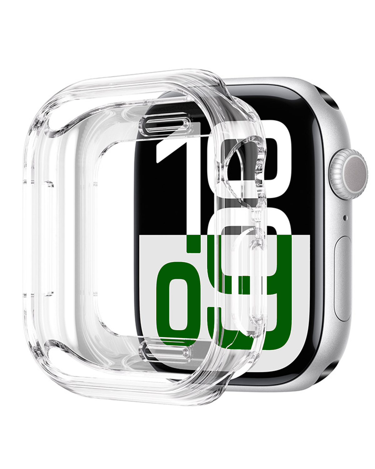 BASEY. BASEY. Apple Watch Series 10 Hoesje Siliconen Transparant - 46 mm