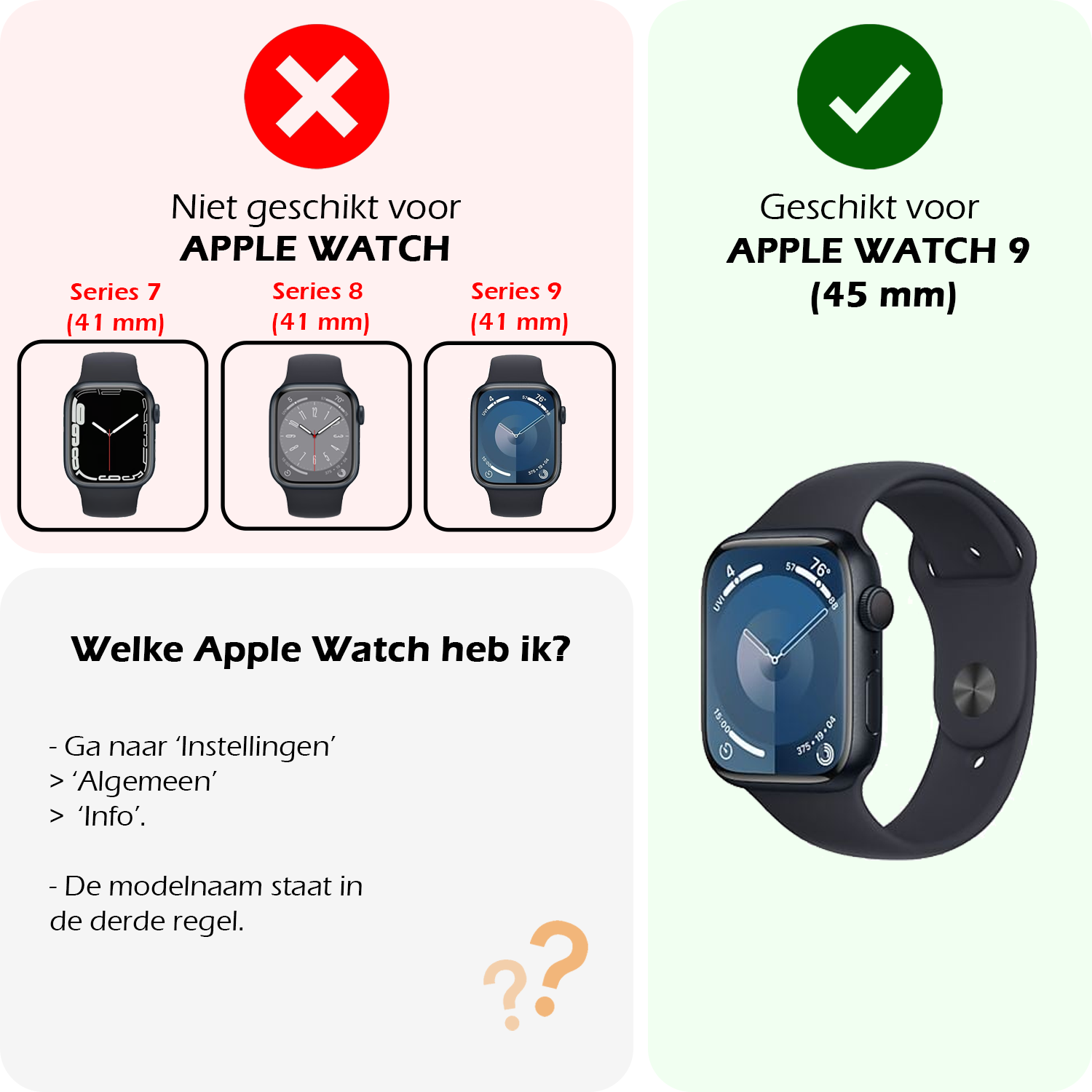 Nomfy Nomfy Apple Watch Series 9 Hoesje Siliconen Transparant - 45 mm