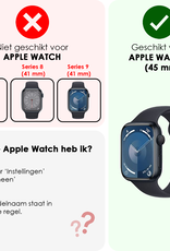NoXx NoXx Apple Watch Series 9 Hoesje Siliconen Transparant - 45 mm