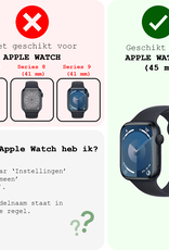 BASEY. BASEY. Apple Watch Series 9 Hoesje Siliconen Transparant - 45 mm