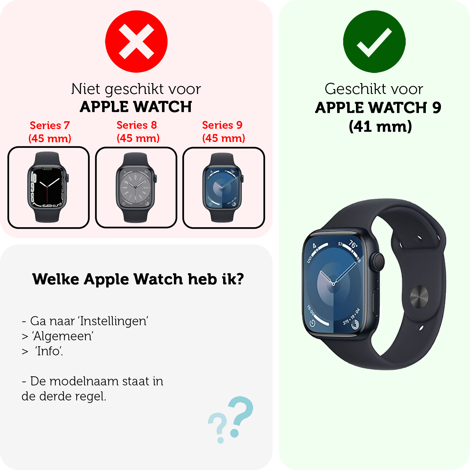 Forterra Forterra Apple Watch Series 9 Hoesje Siliconen Transparant - 41 mm