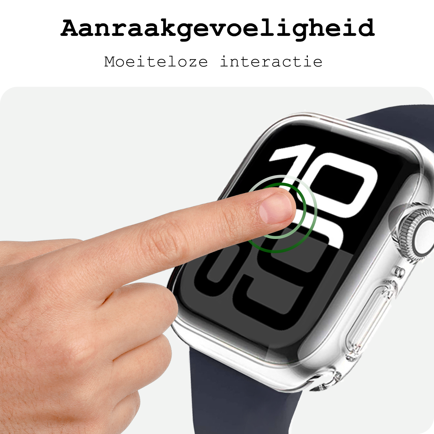 BASEY. BASEY. Apple Watch Series 9 Hoesje Siliconen Transparant - 45 mm