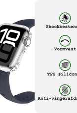 BASEY. BASEY. Apple Watch Series 9 Hoesje Siliconen Transparant - 45 mm
