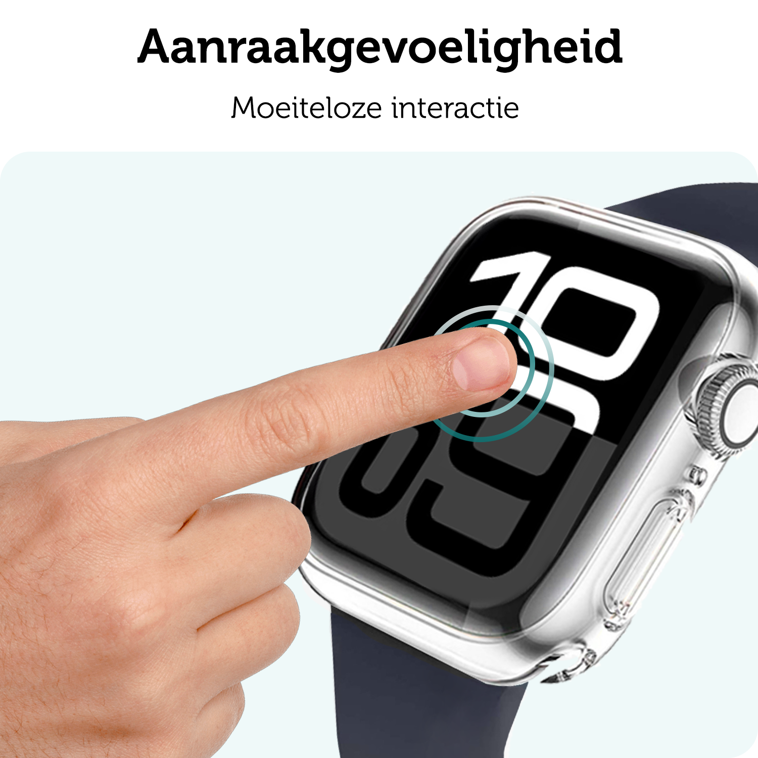Forterra Forterra Apple Watch Series 9 Hoesje Siliconen Transparant - 41 mm