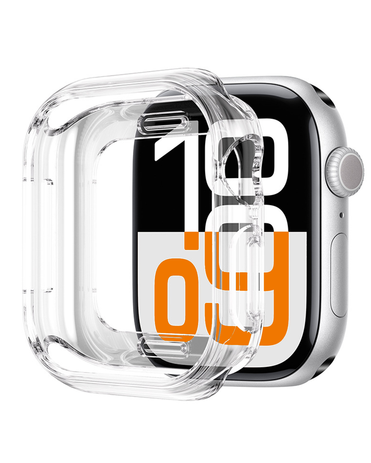 Nomfy Nomfy Apple Watch Series 9 Hoesje Siliconen Transparant - 41 mm