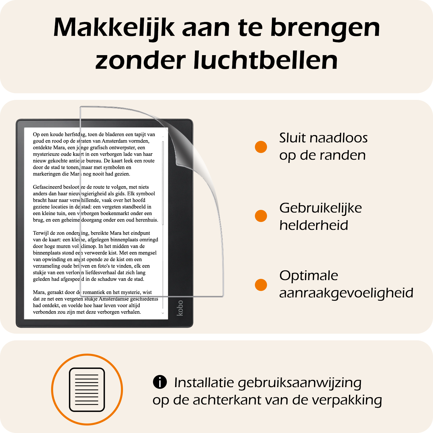 Nomfy Nomfy Kobo Elipsa 2E Schermfolie - 3 PACK