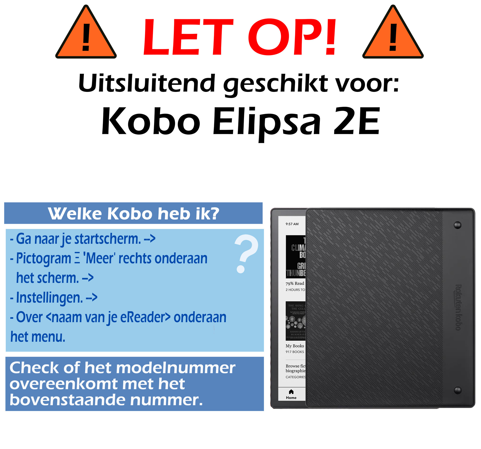 Nomfy Nomfy Kobo Elipsa 2E Schermfolie - 3 PACK