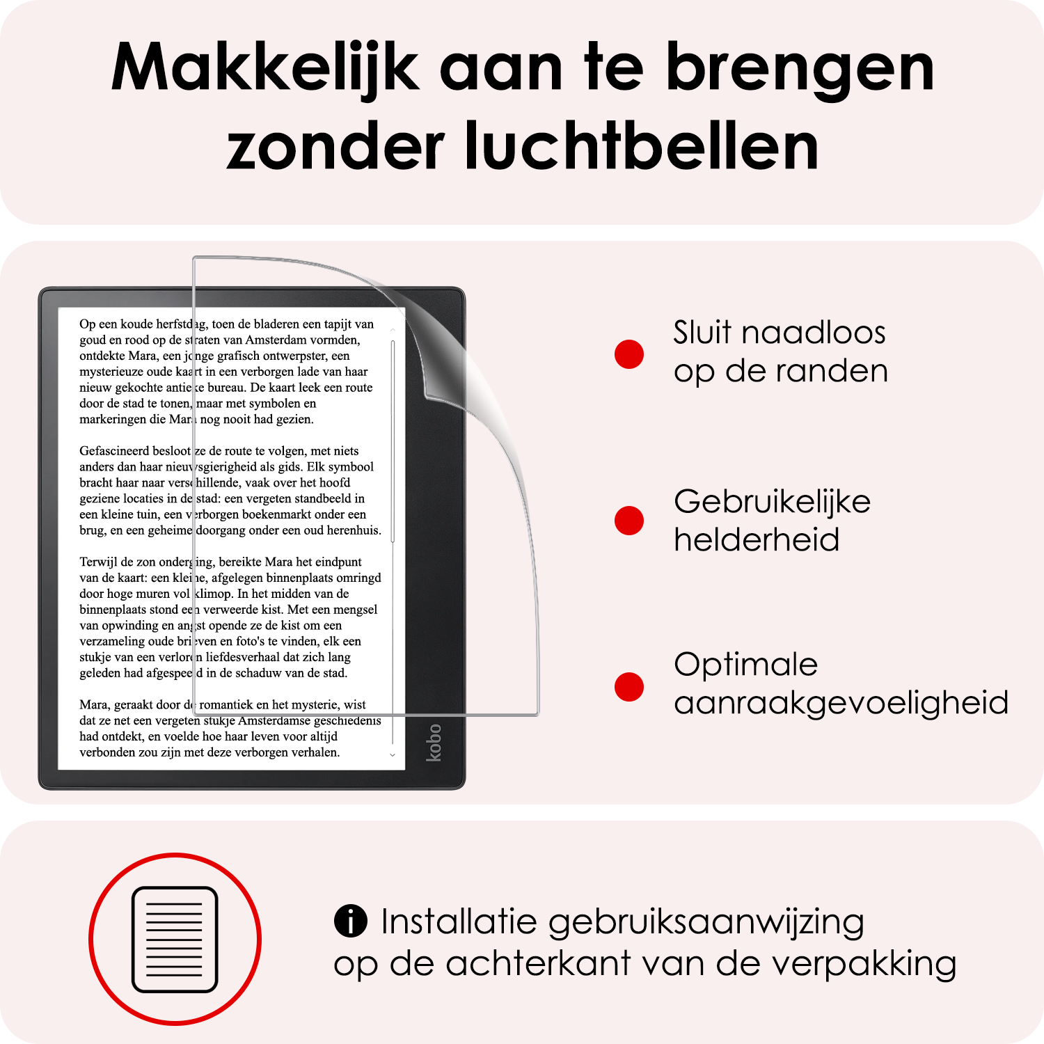 NoXx NoXx Kobo Elipsa 2E Schermfolie - 3 PACK