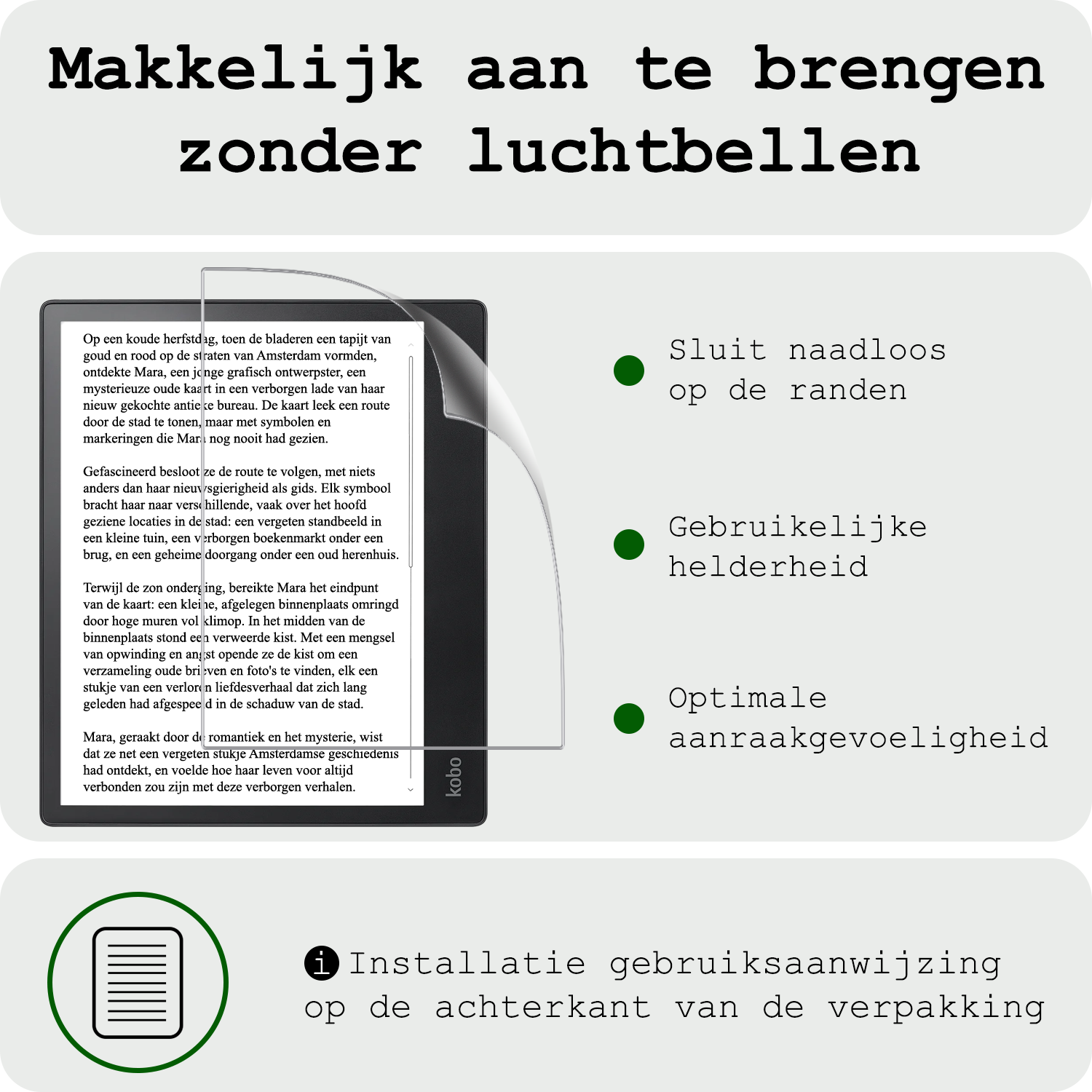 BASEY. BASEY. Kobo Elipsa 2E Schermfolie - 2 PACK