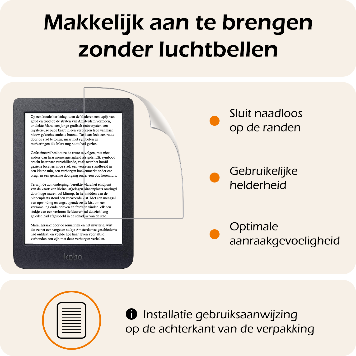 Nomfy Nomfy Kobo Nia Schermfolie - 3 PACK