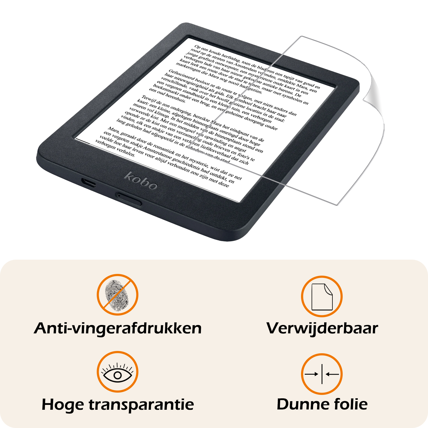 Nomfy Nomfy Kobo Nia Schermfolie - 3 PACK