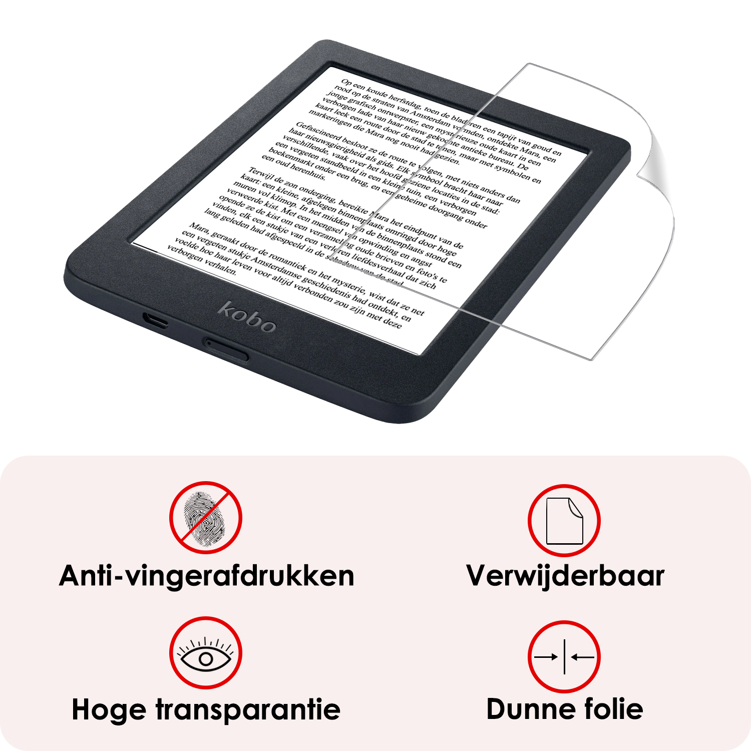 NoXx NoXx Kobo Nia Schermfolie - 3 PACK