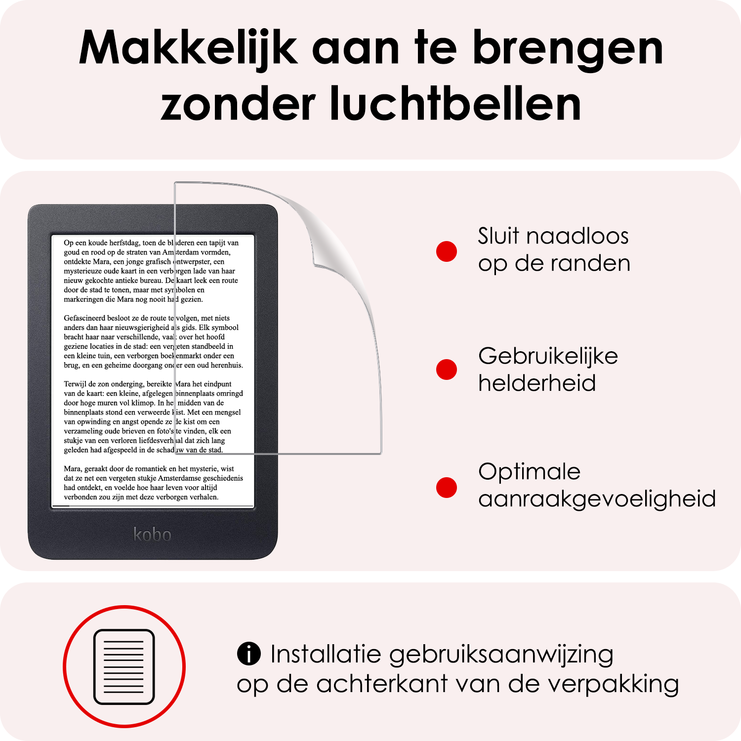 NoXx NoXx Kobo Nia Schermfolie - 3 PACK