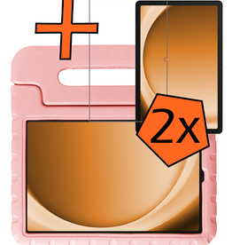 Nomfy Nomfy Samsung Galaxy Tab A9 Plus Kinderhoes Met 2x Screenprotector - Zalm