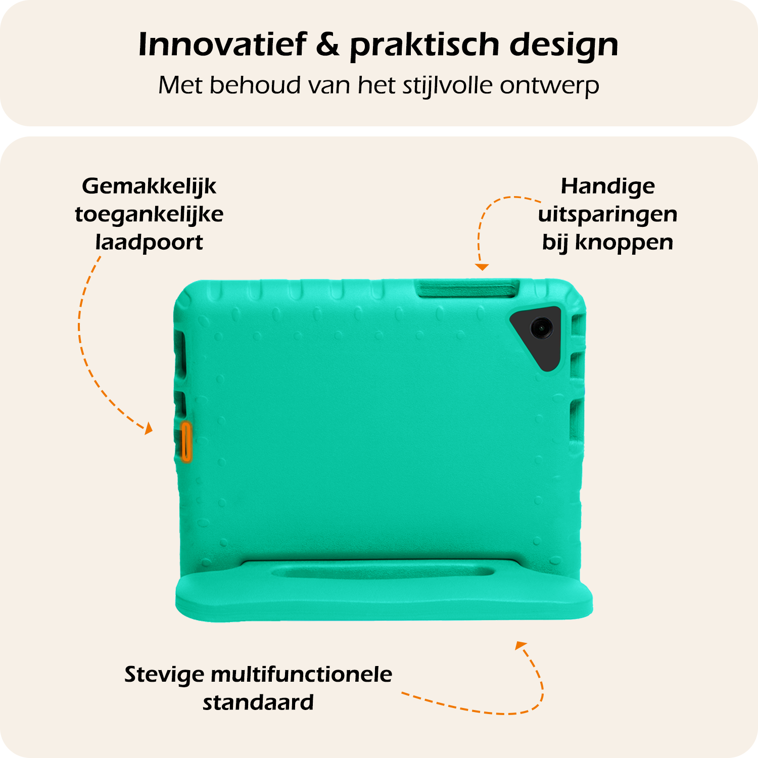 Nomfy Nomfy Samsung Galaxy Tab A9 Plus Kinderhoes Met 2x Screenprotector - Turquoise