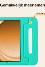 Nomfy Nomfy Samsung Galaxy Tab A9 Plus Kinderhoes Met 2x Screenprotector - Turquoise