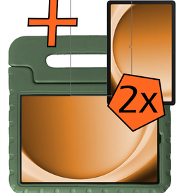 Nomfy Nomfy Samsung Galaxy Tab A9 Plus Kinderhoes Met 2x Screenprotector - Donkergroen