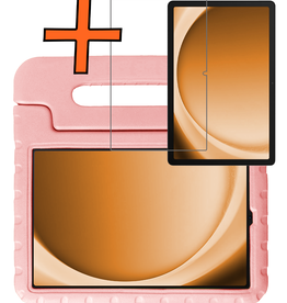 Nomfy Nomfy Samsung Galaxy Tab A9 Plus Kinderhoes Met Screenprotector - Zalm