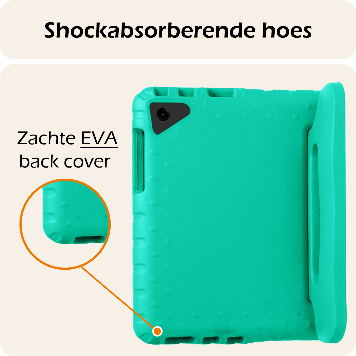 Nomfy Nomfy Samsung Galaxy Tab A9 Plus Kinderhoes Met Screenprotector - Turquoise