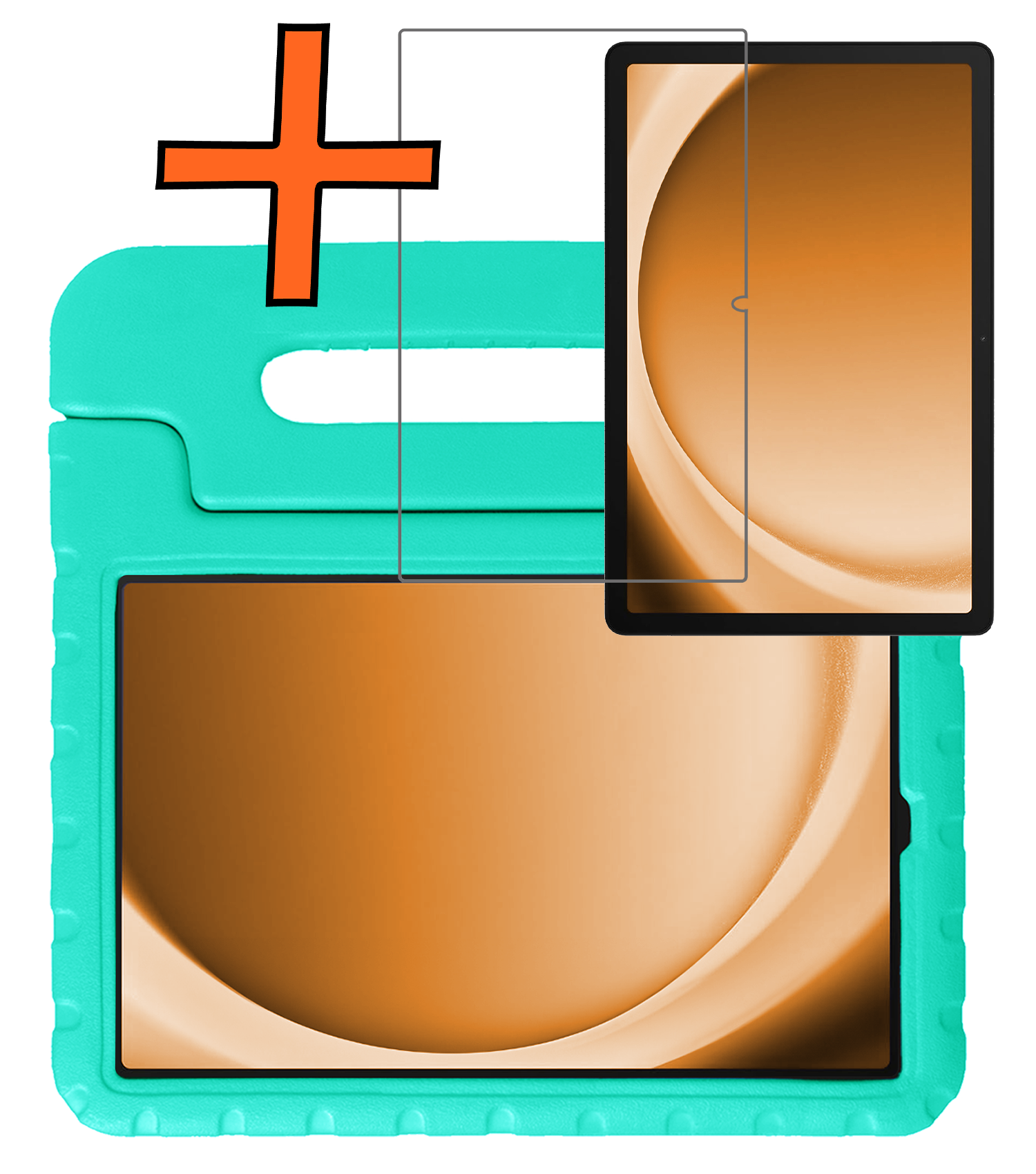 Nomfy Nomfy Samsung Galaxy Tab A9 Plus Kinderhoes Met Screenprotector - Turquoise