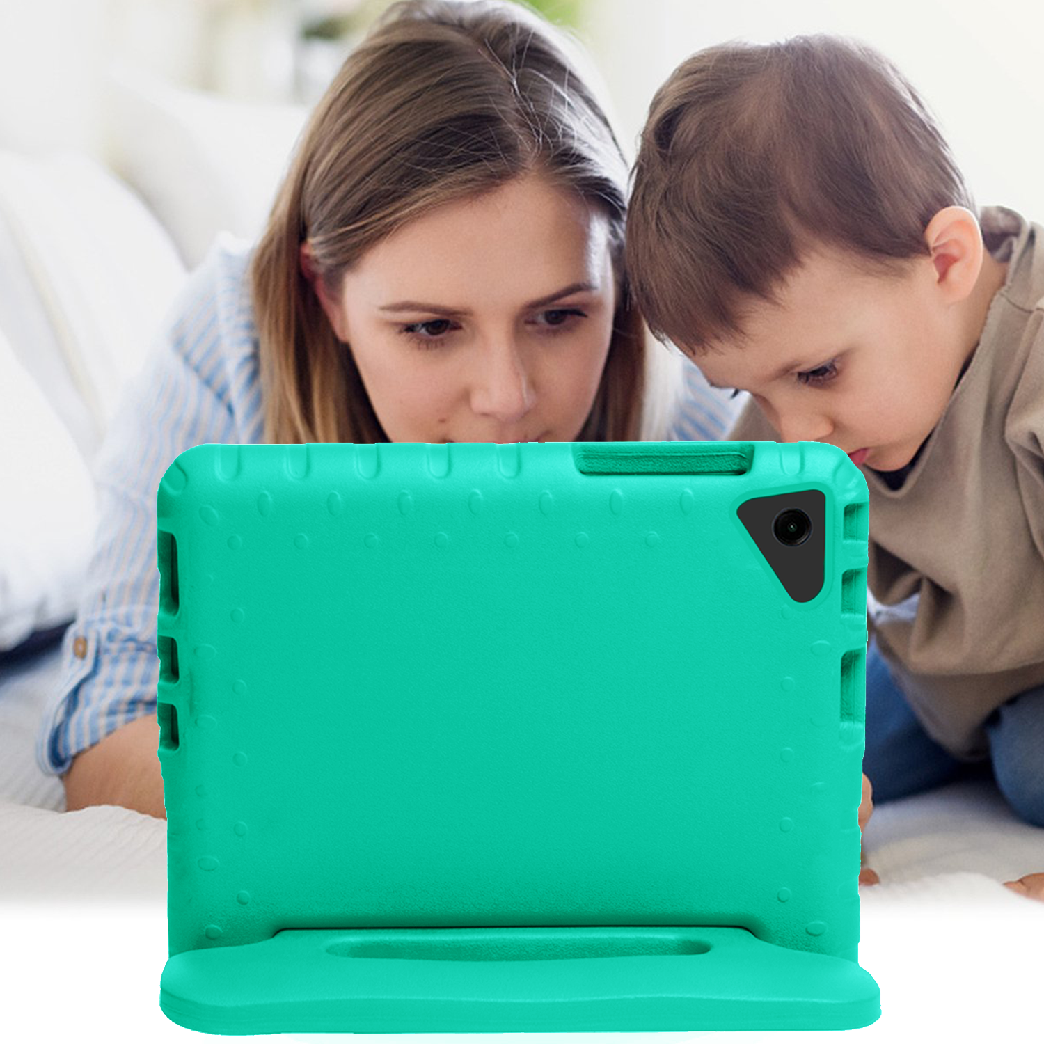 Nomfy Nomfy Samsung Galaxy Tab A9 Plus Kinderhoes Met Screenprotector - Turquoise