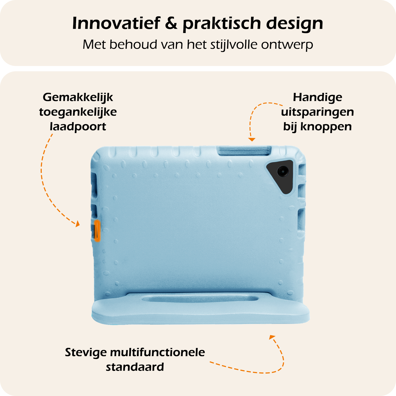 Nomfy Nomfy Samsung Galaxy Tab A9 Plus Kinderhoes Met Screenprotector - Sky