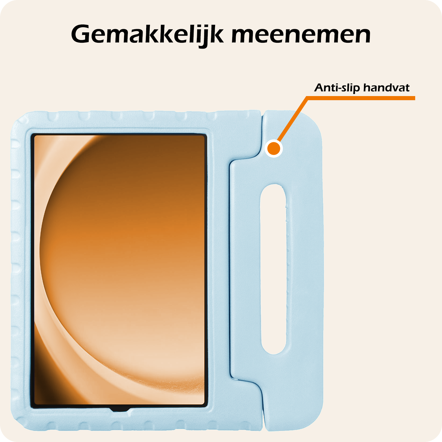 Nomfy Nomfy Samsung Galaxy Tab A9 Plus Kinderhoes Met Screenprotector - Sky