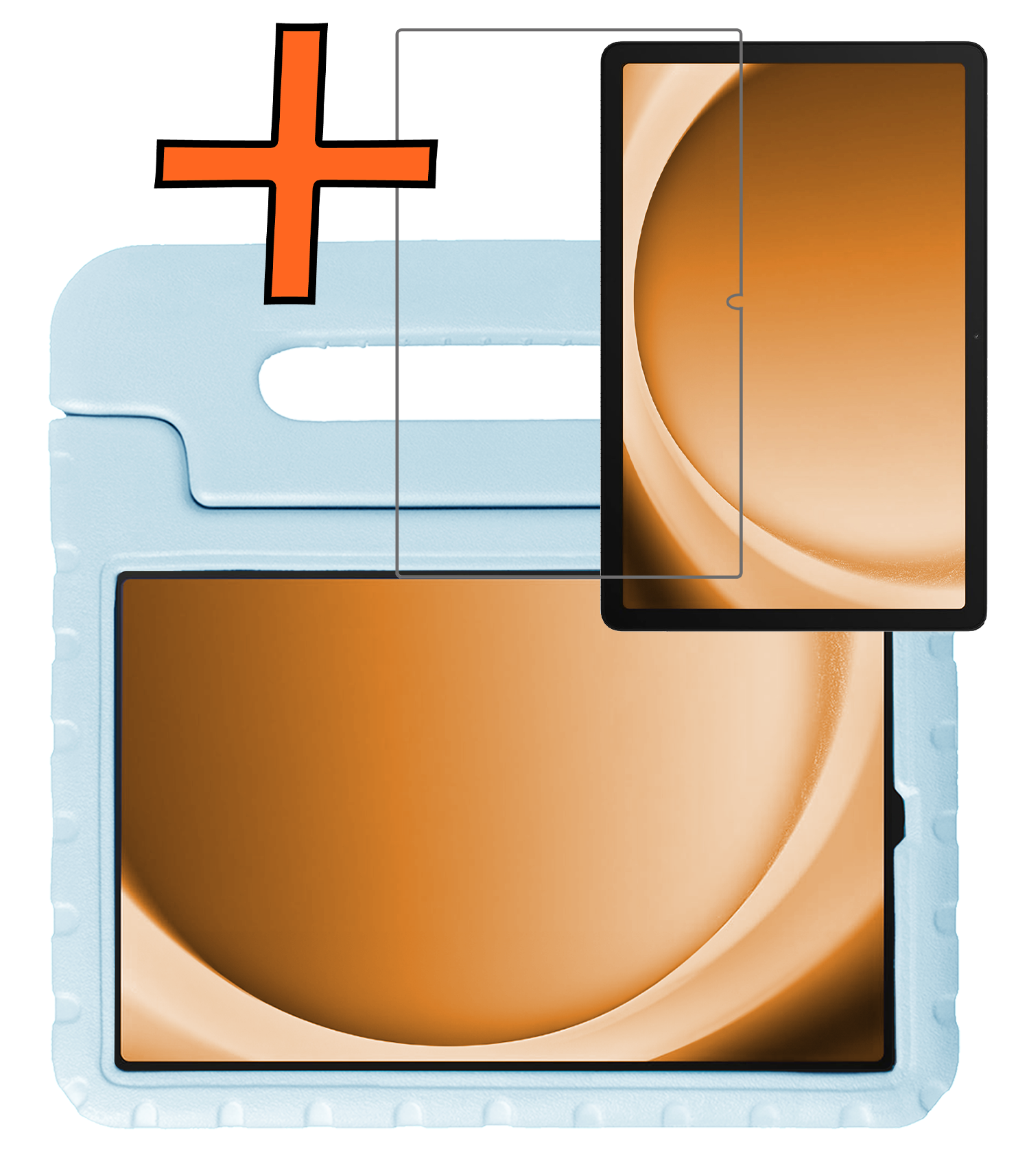 Nomfy Nomfy Samsung Galaxy Tab A9 Plus Kinderhoes Met Screenprotector - Sky