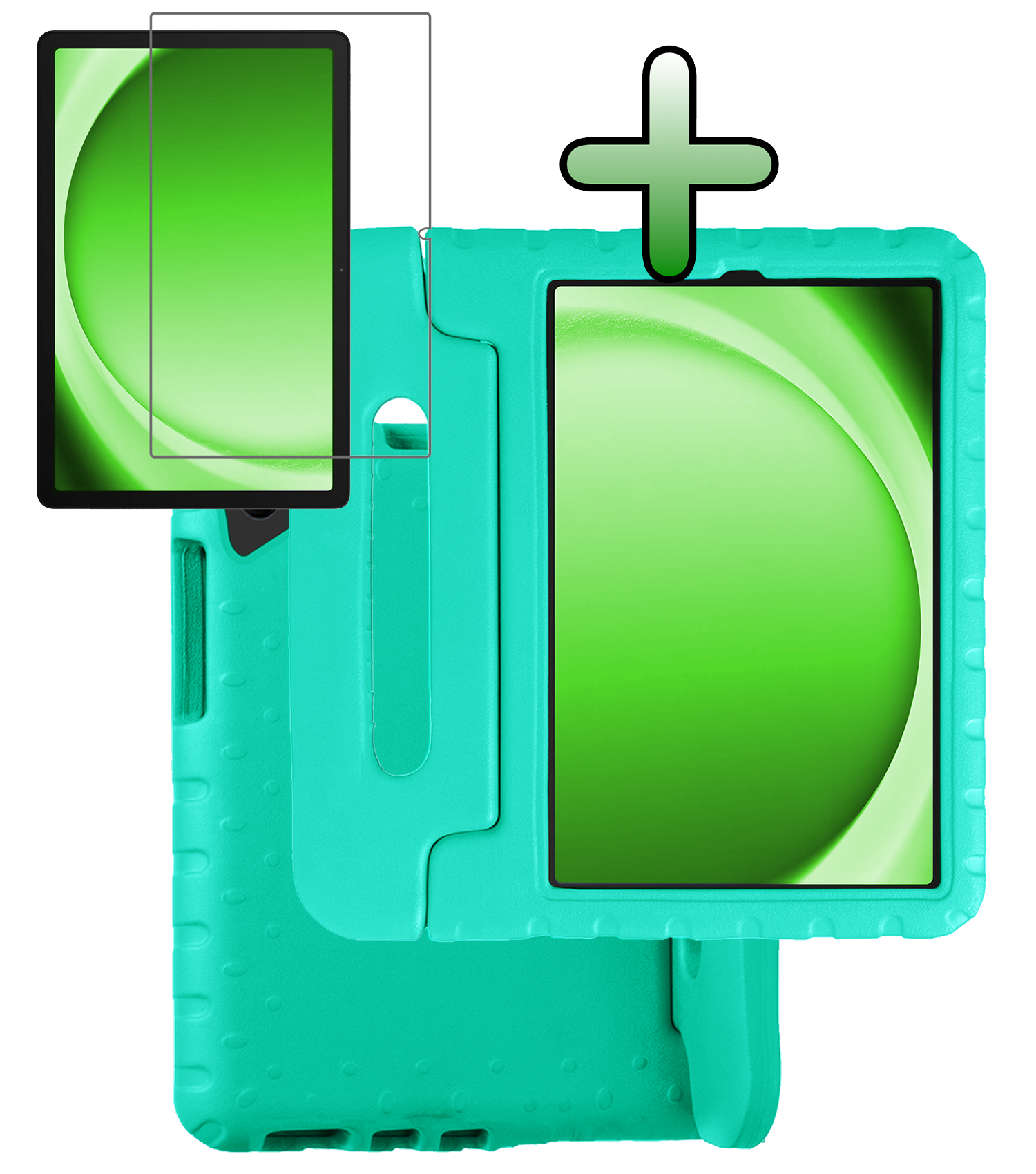 BASEY. BASEY. Samsung Galaxy Tab A9 Plus Kinderhoes Met Screenprotector - Turquoise