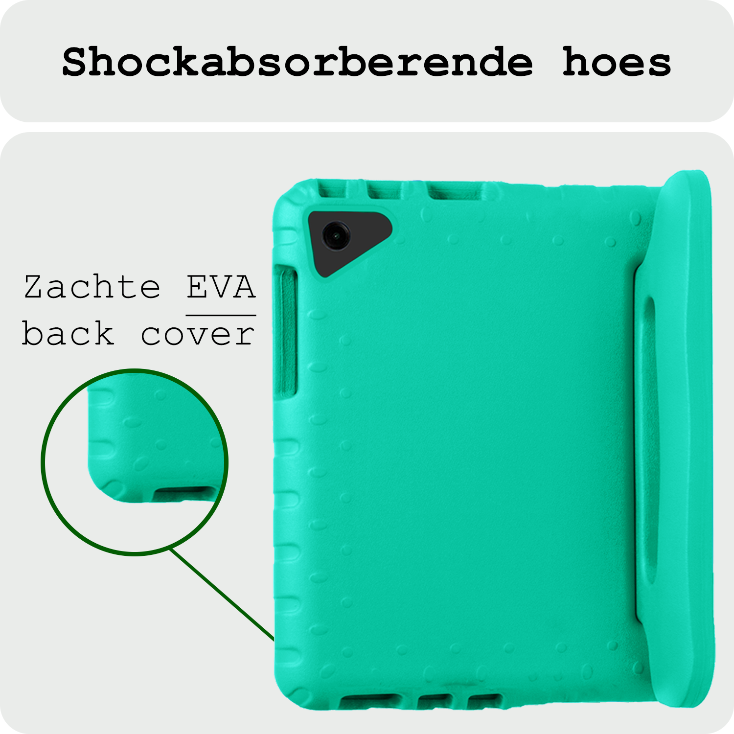 BASEY. BASEY. Samsung Galaxy Tab A9 Plus Kinderhoes Met Screenprotector - Turquoise