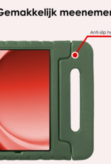 NoXx NoXx Samsung Galaxy Tab A9 Plus Kinderhoes Met Screenprotector - Donkergroen