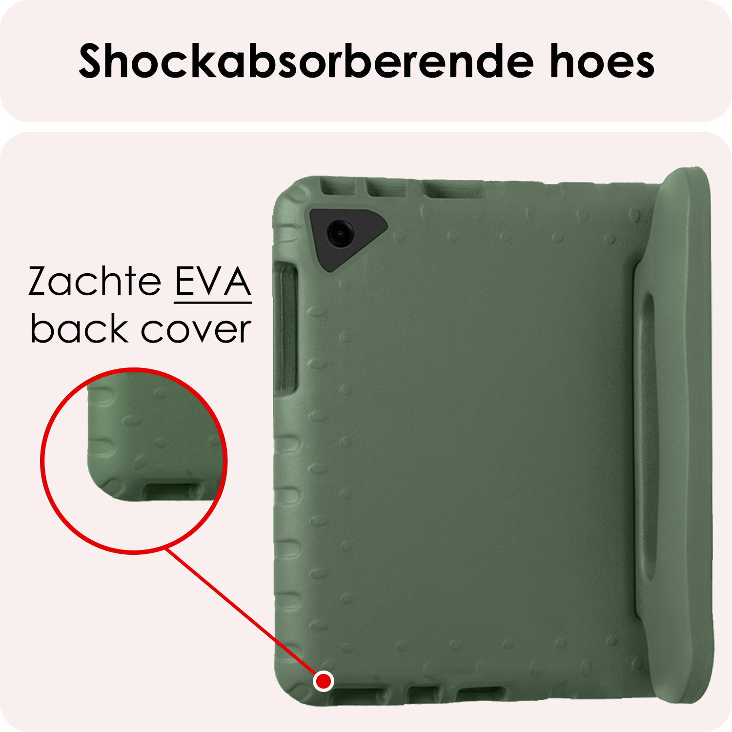 NoXx NoXx Samsung Galaxy Tab A9 Plus Kinderhoes Met Screenprotector - Donkergroen