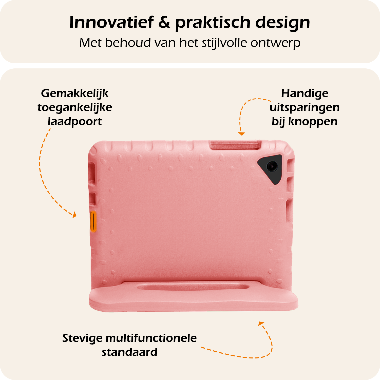 Nomfy Nomfy Samsung Galaxy Tab A9 Plus Kinderhoes - Zalm