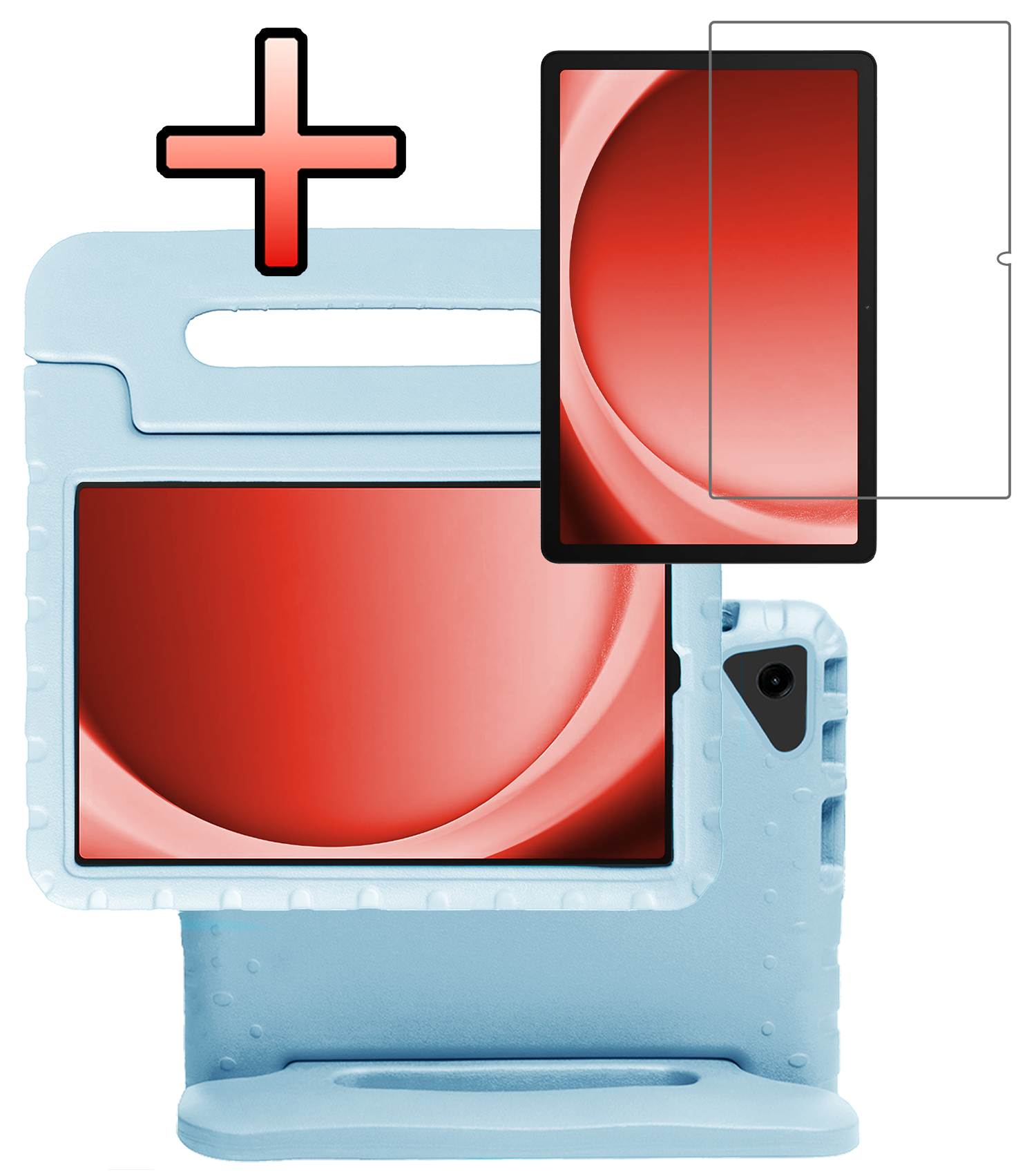 NoXx NoXx Samsung Galaxy Tab A9 Plus Kinderhoes Met Screenprotector - Sky