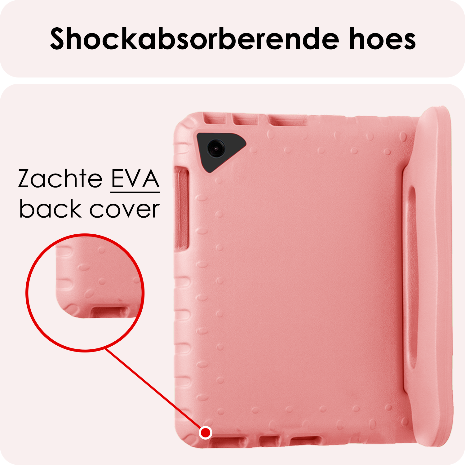 NoXx NoXx Samsung Galaxy Tab A9 Plus Kinderhoes Met Screenprotector - Zalm